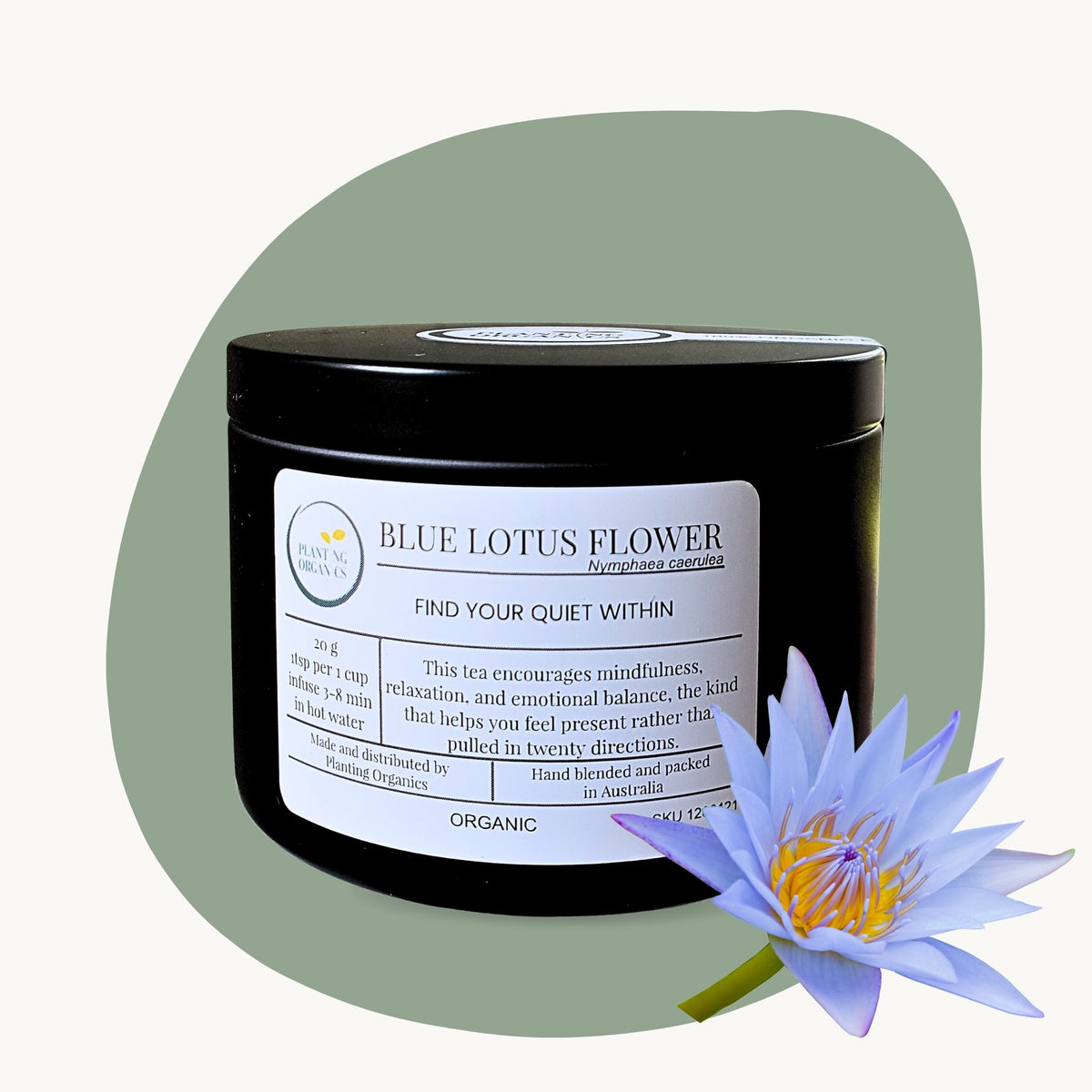Planting Organics Blue Lotus Flower – Traditional Dried Botanical