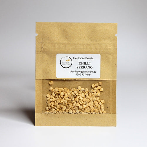 Chilli Serrano Heirloom Seeds - Planting Organics