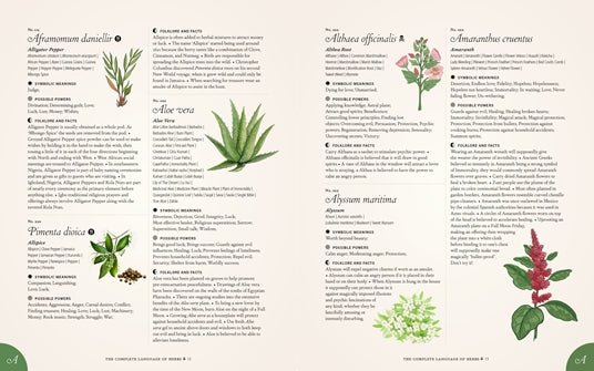 The Complete Language of Herbs botanical folklore reference pages