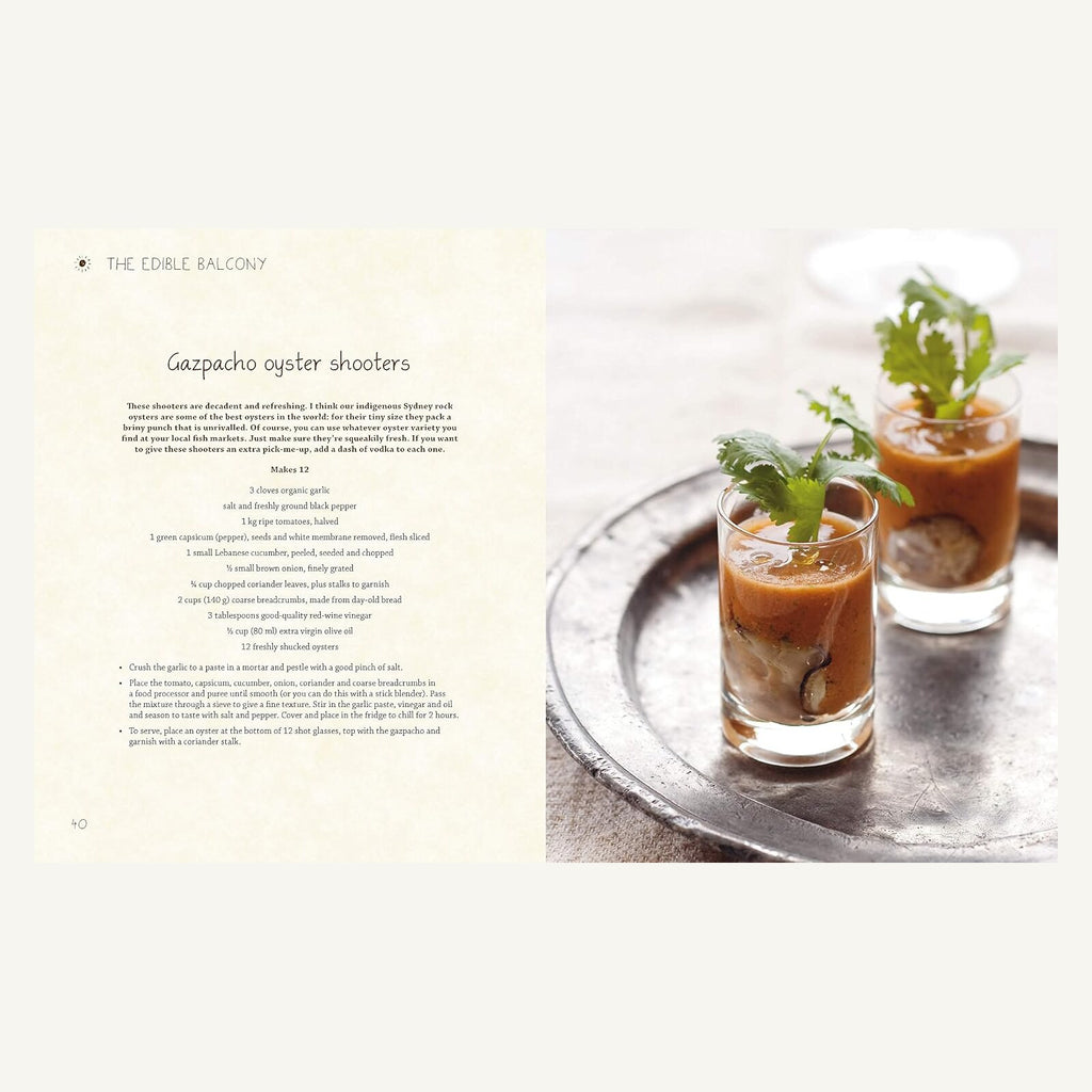The Edible Balcony gazpacho oyster shooters recipe