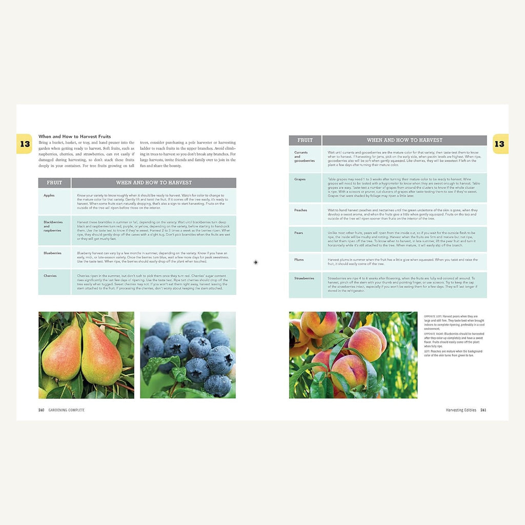 Gardening Complete fruit harvesting guide for apples berries grapes peaches pears and plums
