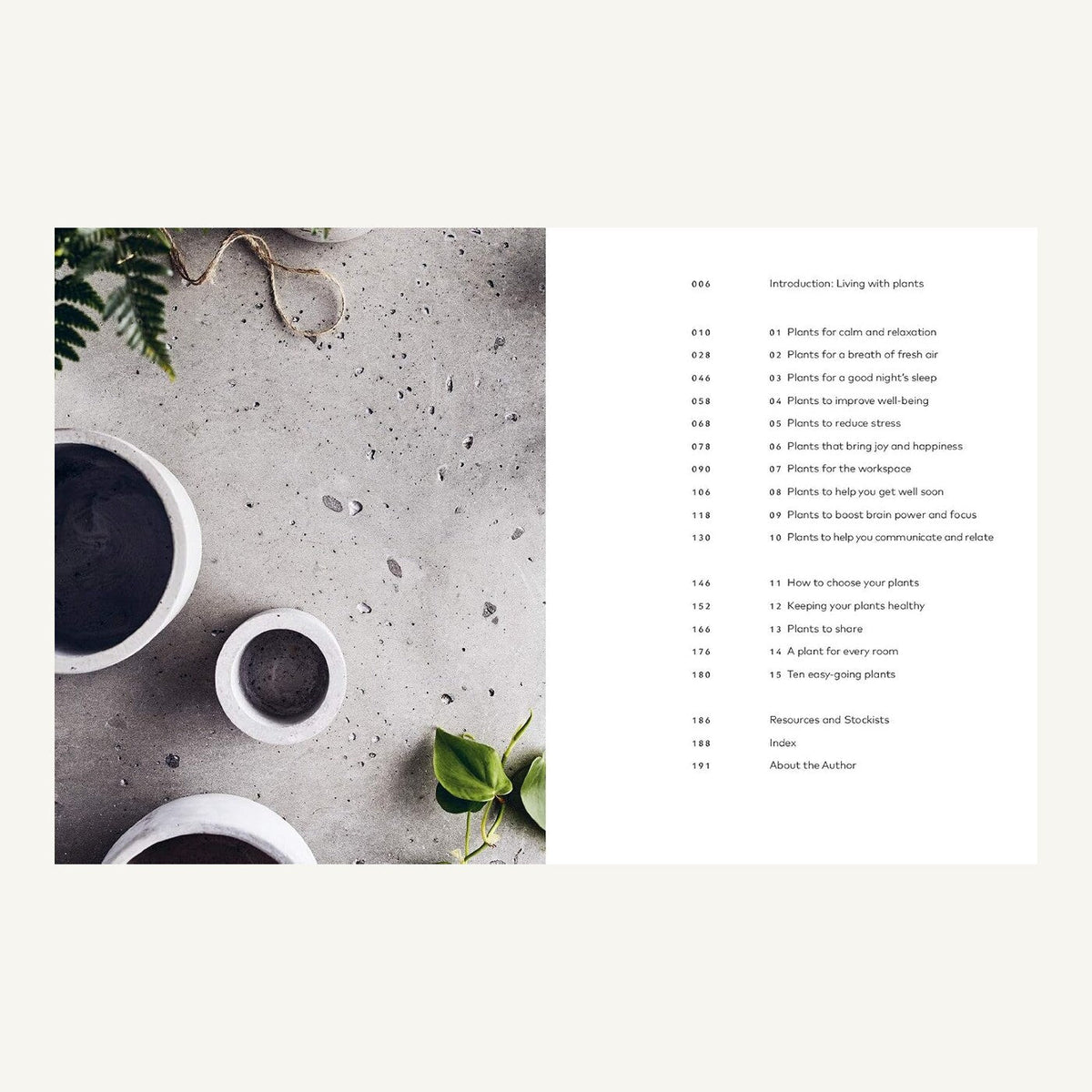 Contents of The Healing Power of Plants houseplant guide