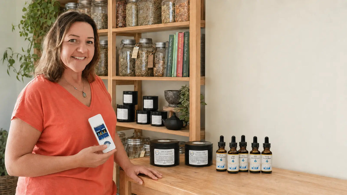 Zdenka in the Planting Organics herbal dispensary
