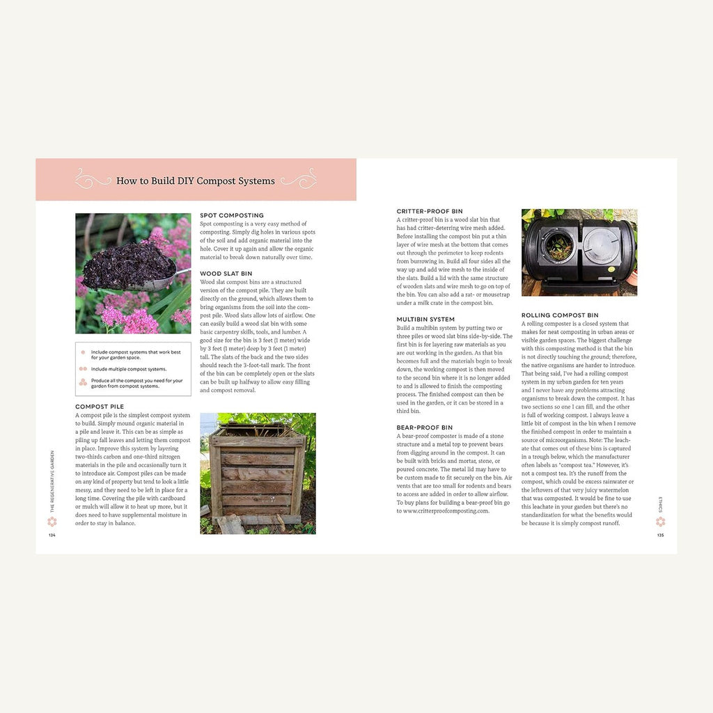 DIY compost systems inside The Regenerative Garden