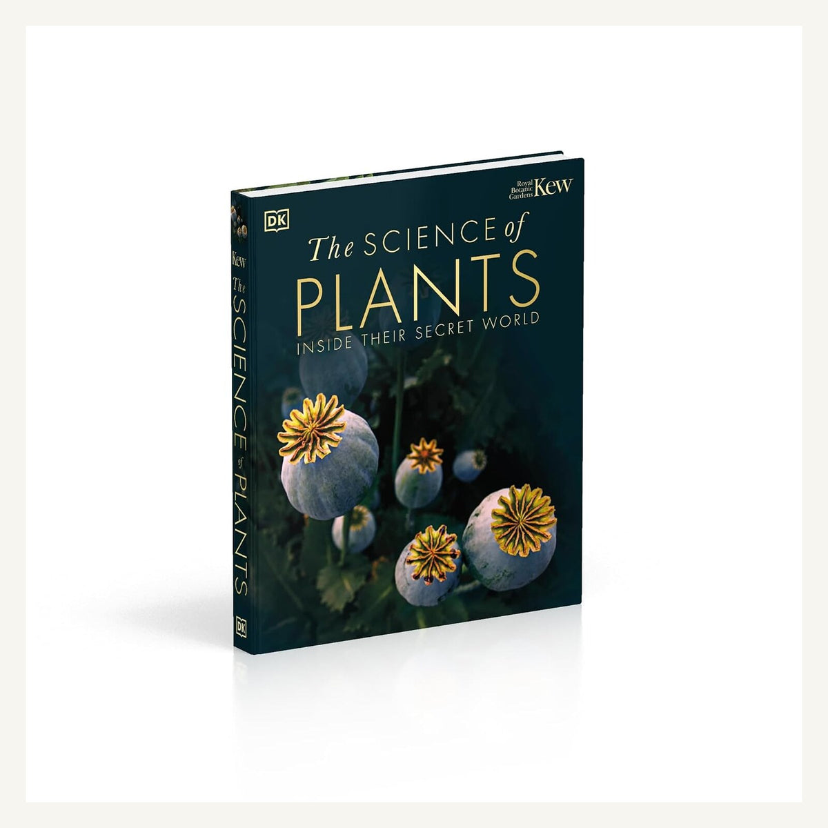 The Science of Plants DK Kew hardcover book shown in three-quarter view