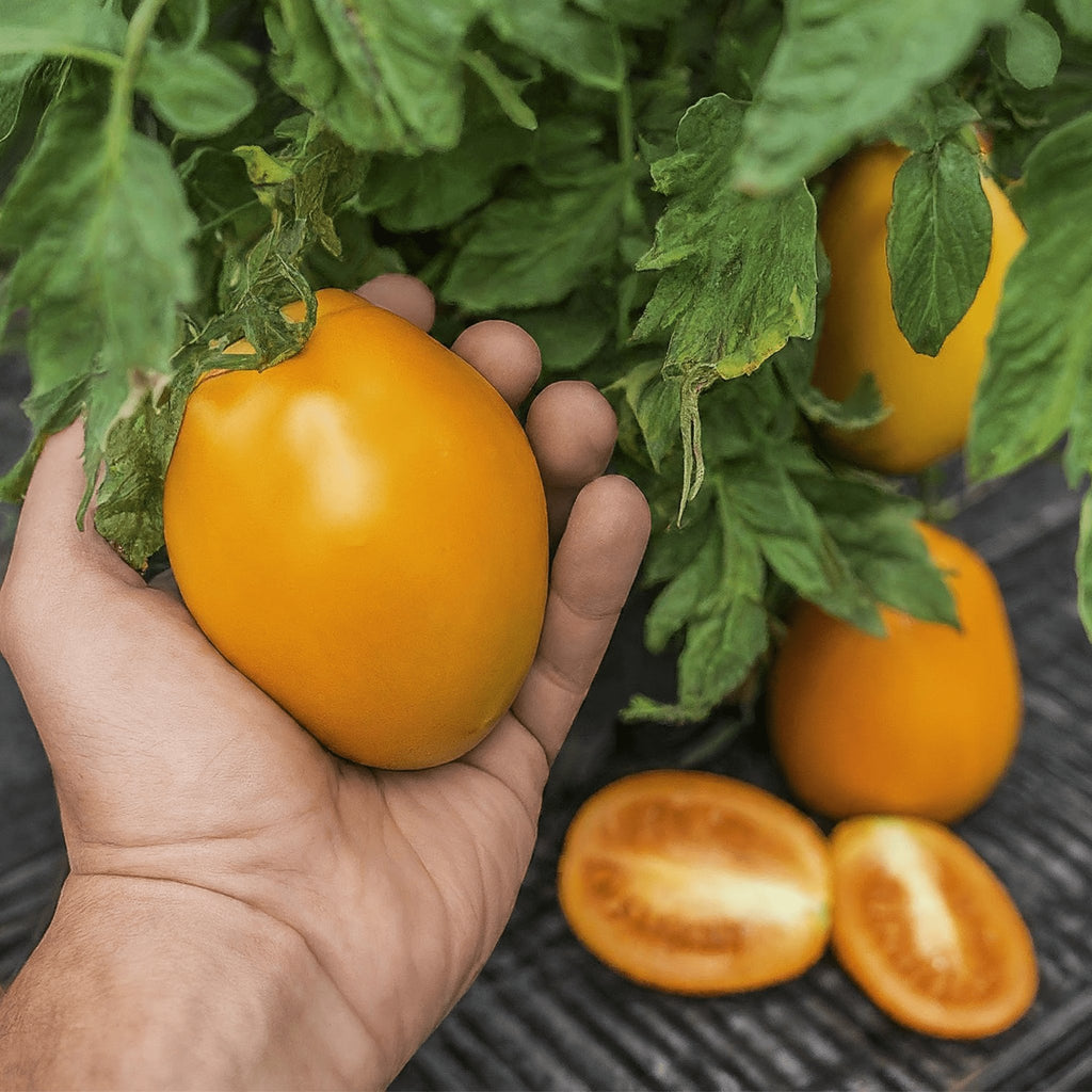 Tomato Golden Roma - Heirloom Seeds - Planting Organics