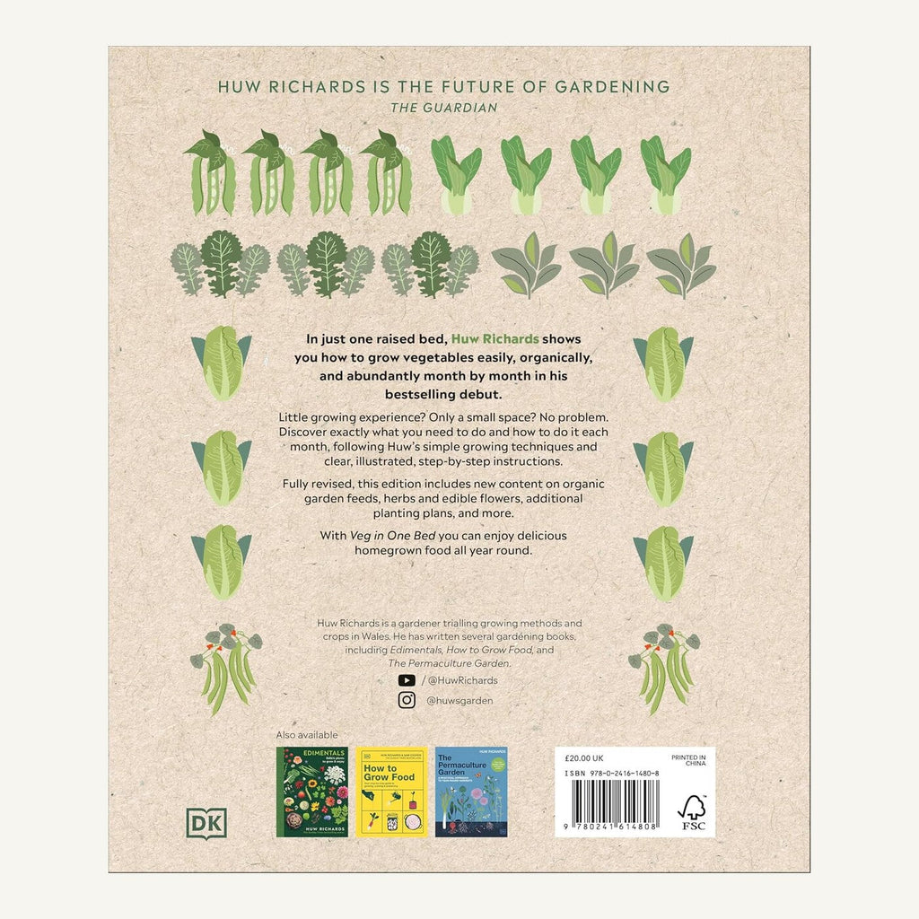 Back cover of Veg in One Bed by Huw Richards
