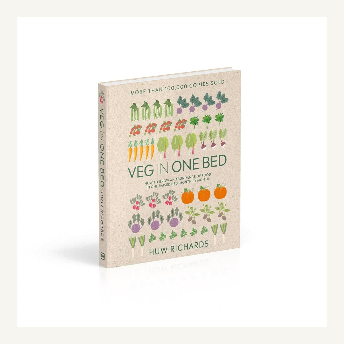 Veg in One Bed hardcover book shown at an angle