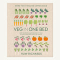 Veg in One Bed by Huw Richards hardcover gardening book cover